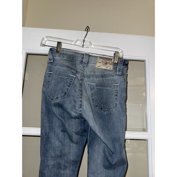 True Religion Jeans Sz 25 Womens Jennie Curvy Mid Rise Super Skinny Blue Denim - Picture 4 of 4
